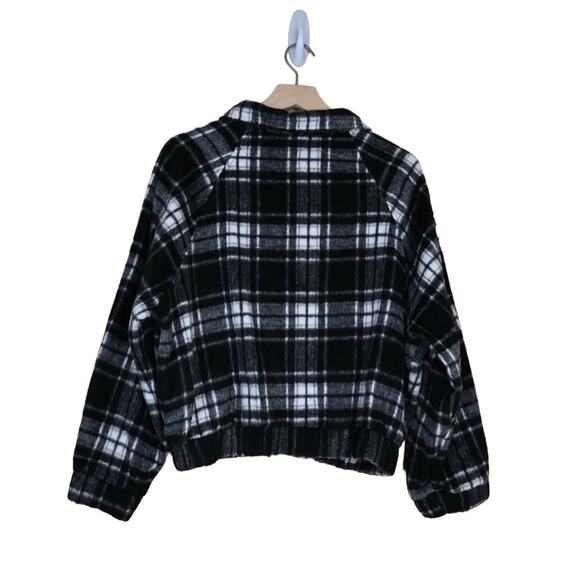 Philosophy Womens M Black White Plaid Zip Front Jacket - Picture 2 of 10
